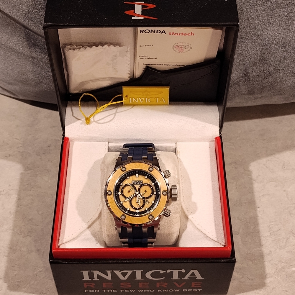 INVICTA RESERVE WILDWOOD SPECIALTY EDITION SUBAQUA RONDA SWISS CHRONOGRAPH WATCH
